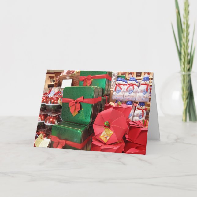 Weihnachtsschokoladen-Verlegenheit Feiertagskarte (Vorderseite)