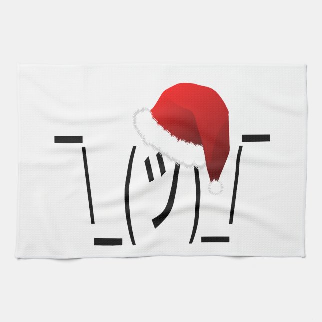 Weihnachtsschrei Geschirrtuch (Horizontal)