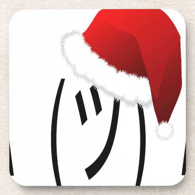 Weihnachtsschrei Getränkeuntersetzer (Vorderseite)