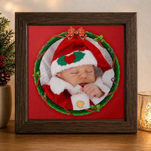 Weihnachtsschrei hinzufügen Ihr Foto und den Hinte Fliese