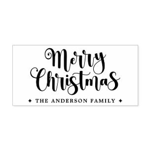 Weihnachtsschrift Frohe Weihnachten benutzerdefini Gummistempel