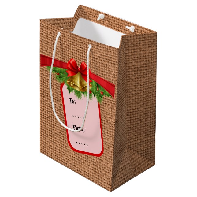 Weihnachtsschrott Mittlere Geschenktüte (Vorderseite Schrägansicht)