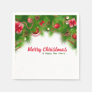 Weihnachtsschrott und Rote Bulben und Presseartike Serviette