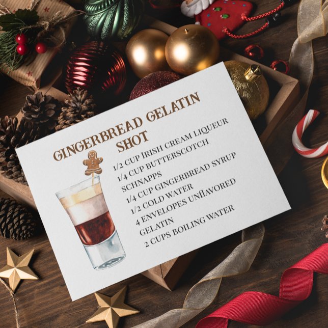 Weihnachtsschuh Rezept Feiertag Party Lebkuchen Postkarte (Von Creator hochgeladen)
