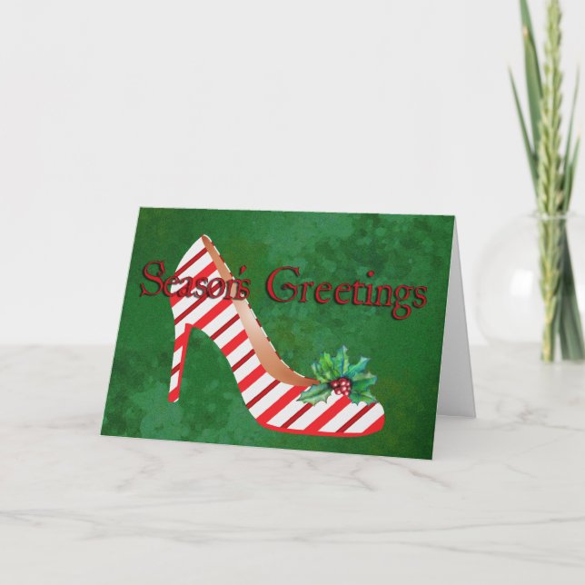 Weihnachtsschuhe Grußkarte Feiertagskarte (Vorderseite)