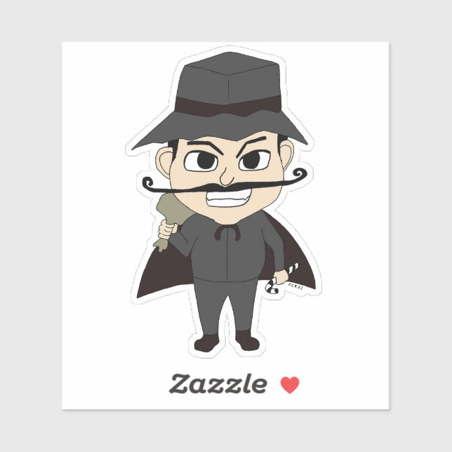 Weihnachtsschurke Aufkleber (Blatt)