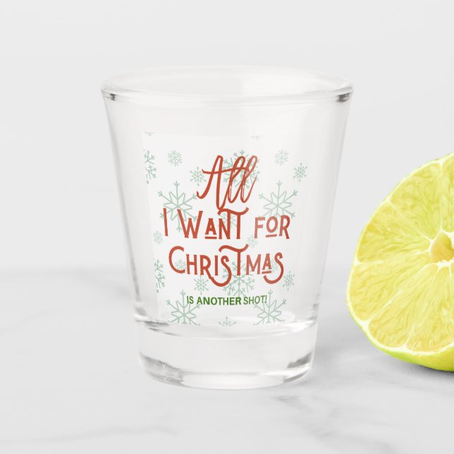 Weihnachtsschuss-Glas Schnapsglas (Vorderseite)