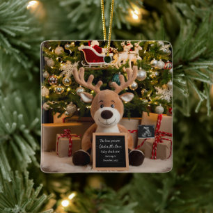 Weihnachtsschwangerschaft Ankündigung niedlicher R Keramikornament