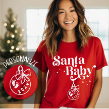 Weihnachtsschwangerschaft Ankündigung Santa Baby