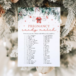 Weihnachtsschwangerschaft Candy Match Baby Shootin Einladung