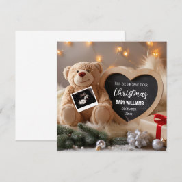 Weihnachtsschwangerschaftskarte Einladung