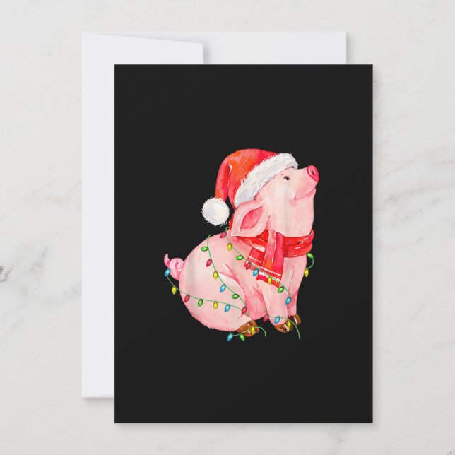 Weihnachtsschwärme Weihnachtsmannmütze Geschenke f Einladung (Vorderseite)