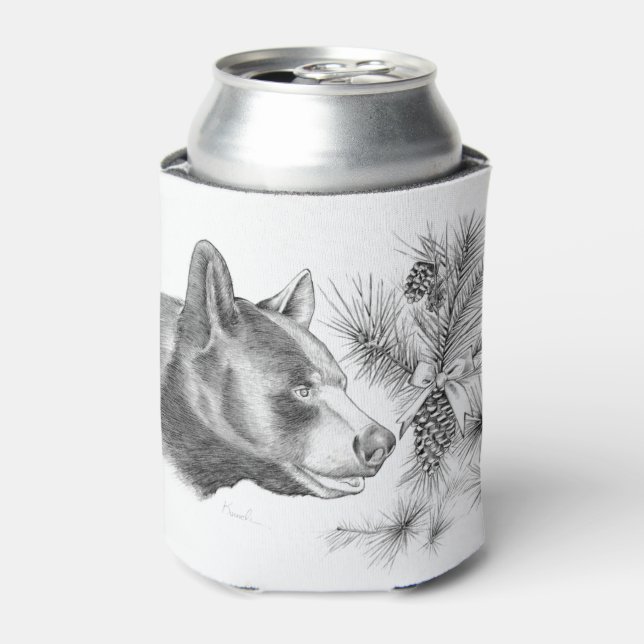 Weihnachtsschwarzer Bär Dosenkühler (Kanne Vorderseite)