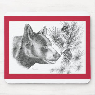 Weihnachtsschwarzer Bär Mousepad