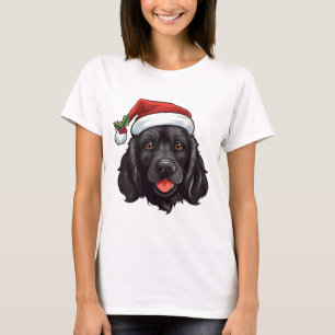 Weihnachtsschwarzer Cocker Spanischer T - Shirt