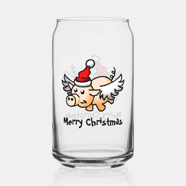 Weihnachtsschwein Dosenglas (Vorderseite)