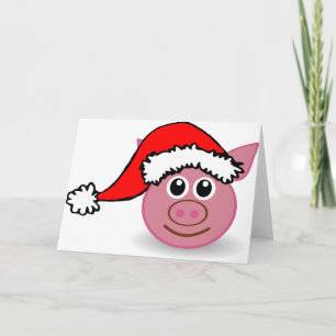 Weihnachtsschwein Feiertagskarte
