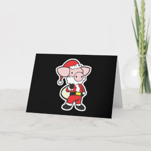 Weihnachtsschwein Feiertagskarte