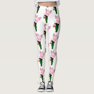 Weihnachtsschwein für Hipster Leggings