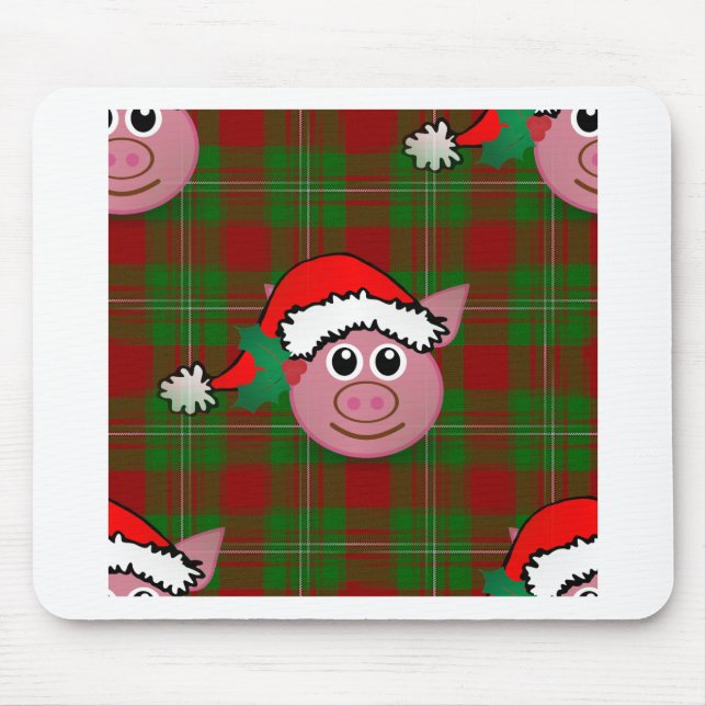 Weihnachtsschwein Mousepad (Vorne)