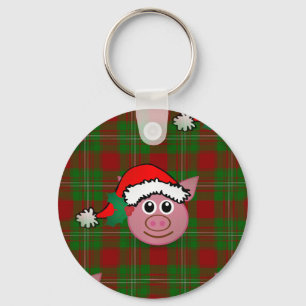 Weihnachtsschwein Schlüsselanhänger