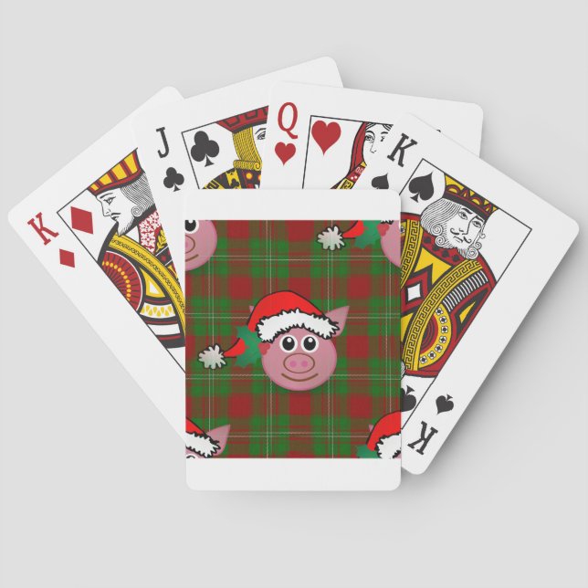 Weihnachtsschwein Spielkarten (Rückseite)