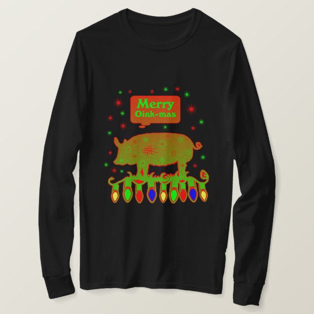 Weihnachtsschwein T-Shirt (Design vorne)