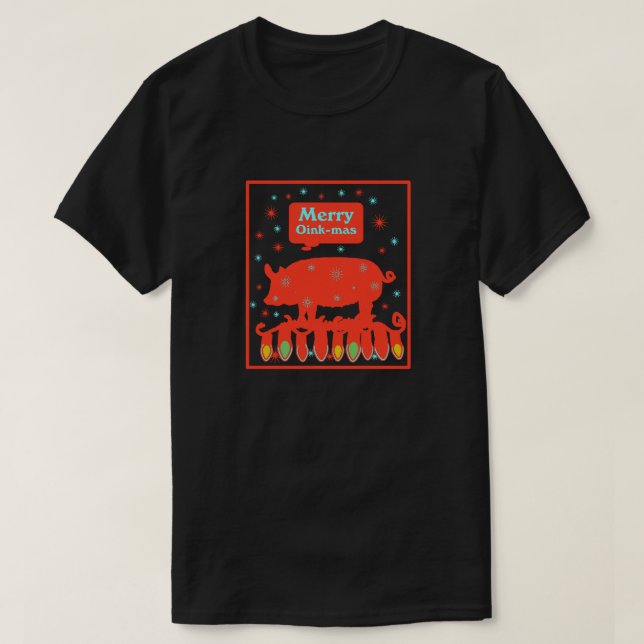 Weihnachtsschwein T-Shirt (Design vorne)