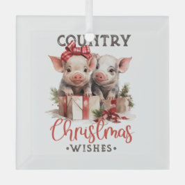 Weihnachtsschweine Ornament Aus Glas