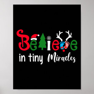 Weihnachtsschwester glauben an winzige Wunder Poster