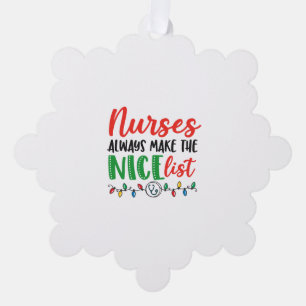 Weihnachtsschwester, Krankenschwestern und Kranken Ornament Karte