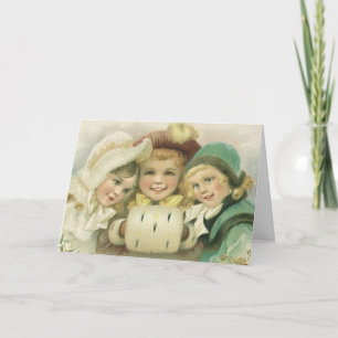 Weihnachtsschwester, Viktorianische Kinder Feiertagskarte