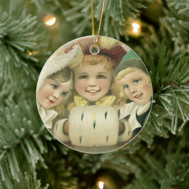 Weihnachtsschwester, Viktorianische Kinder Keramik Ornament (Baum)