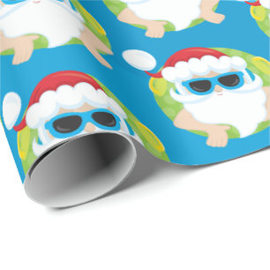 Weihnachtsschwimmen Strand mit Ziegeln gedeckte Geschenkpapier