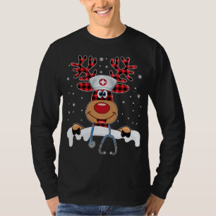 Weihnachtsscrub Top Rentier Scrubs Rubber Handschu