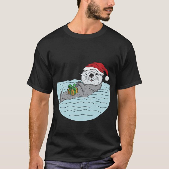 WeihnachtsSeeotter T-Shirt (Vorderseite)