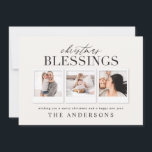 Weihnachtssegeln, mehrere Fotos kariert Feiertagskarte<br><div class="desc">Weihnachts Segen Multi-Foto karierte Urlaubskarte. Ändern Sie die Hintergrundfarbe,  um die Karte anzupassen.</div>