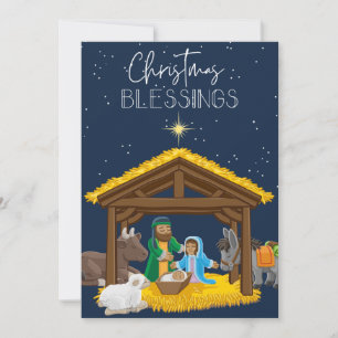 Weihnachtssegen Christi Geburt Baby Jesus Christli Feiertagskarte