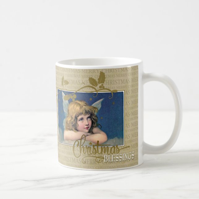 Weihnachtssegen Engel Kaffeetasse (Rechts)
