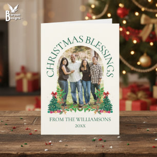 WEIHNACHTSSEGEN Familienfoto Karte