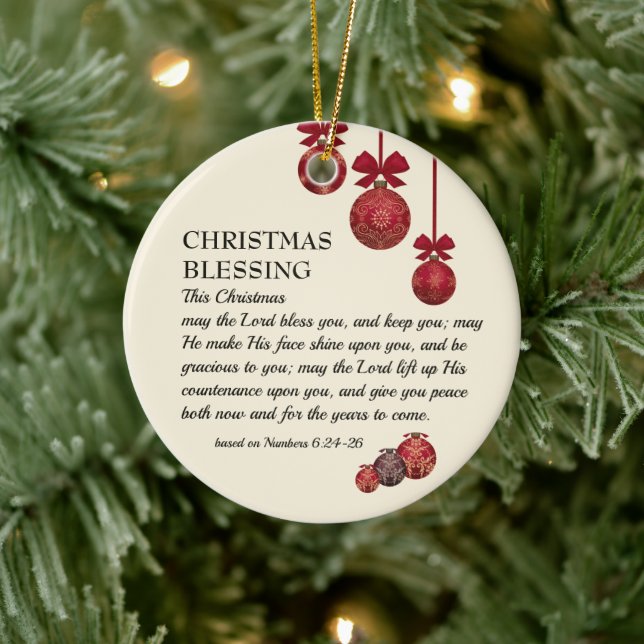 Weihnachtssegnen | DER HERRLICHE BEGEISTERT SIE |  Keramik Ornament (Baum)