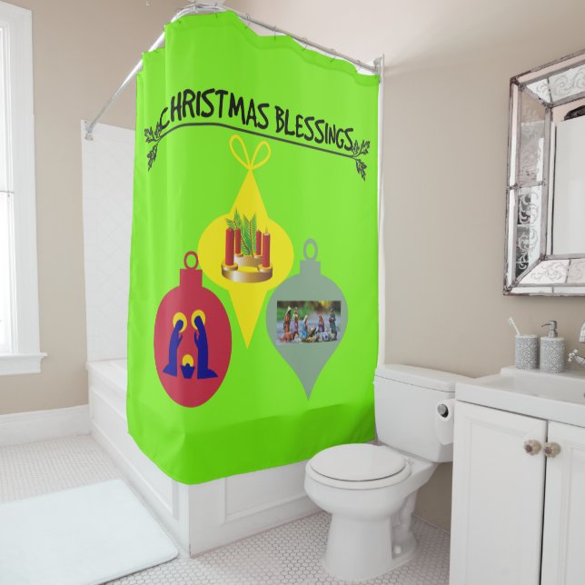 Weihnachtssegnen Duschvorhang (Beispiel)