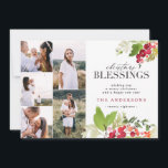 Weihnachtssegnung mehrfarbiges Foto Feiertagskarte<br><div class="desc">Weihnachts Segen Multi Foto Aquarell Urlaubskarte.</div>