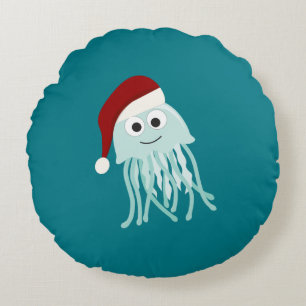Weihnachtssellfisch Rundes Kissen