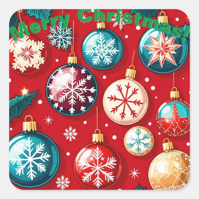 Weihnachtsserie 1 - Aufkleber für Ornamente (Vorderseite)