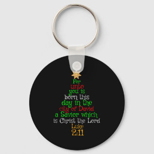 Weihnachtsshirt für Christen Dir ist ein Heiland g Schlüsselanhänger