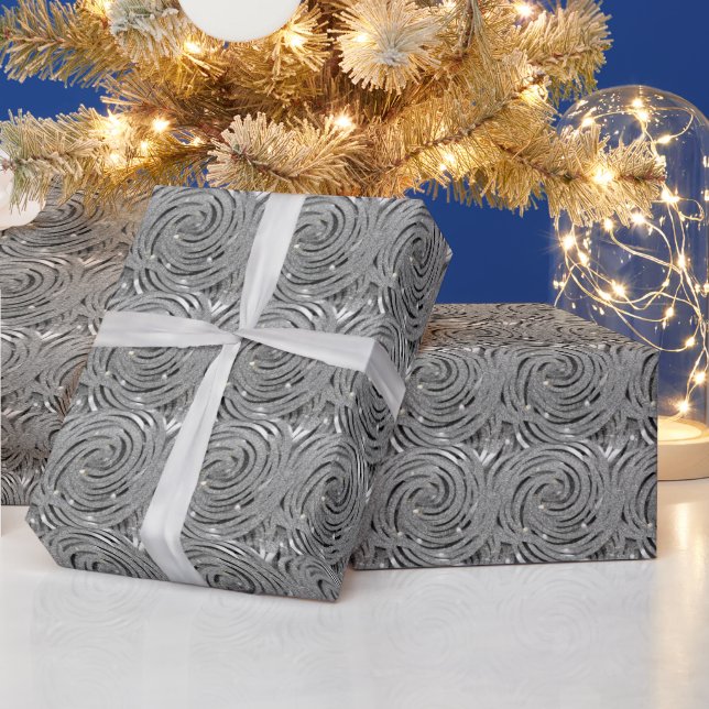 Weihnachtssilber Geschenkpapier (Feiertage)