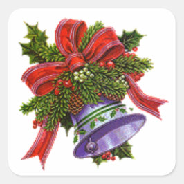 Weihnachtssilber Quadratischer Aufkleber
