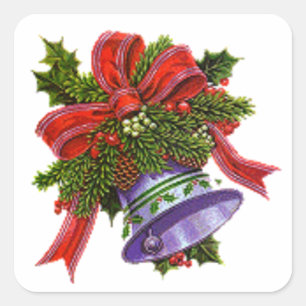 Weihnachtssilber Quadratischer Aufkleber