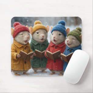 Weihnachtssingen der Mäuse im Schnee Mousepad